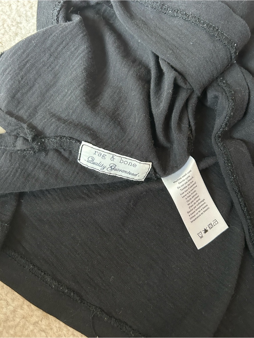 rag & bone Black Short-Sleeve Vintage Lightning Tee - Picture 7 of 7